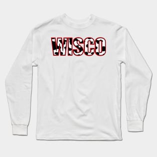 Cow Print Wisconsin Long Sleeve T-Shirt